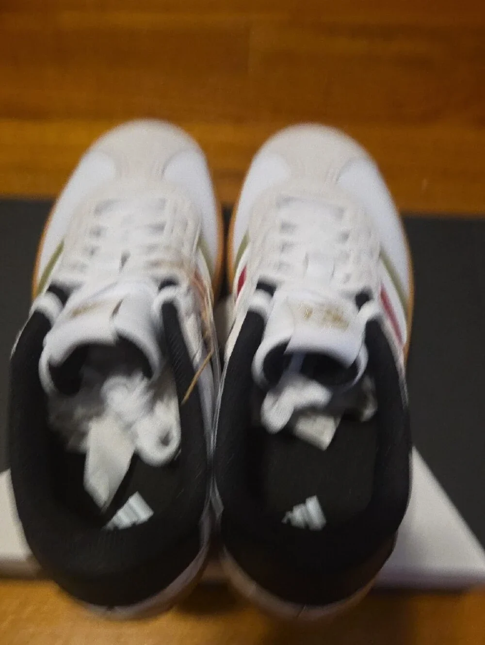 adidas VL Court 3.0 K Sneakers - White with Red & Black Accents